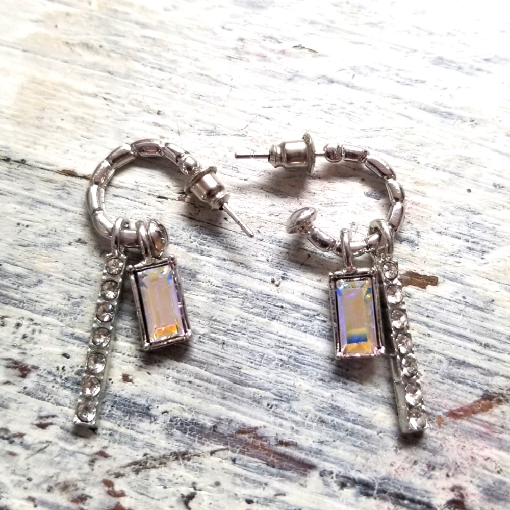 3 for $15 Dainty Small Silver Shiny Hoops